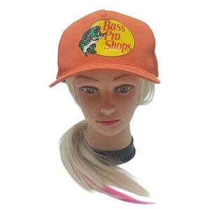 Bass Pro Shops Hat Logo Mesh Fishing Hunting Trucker Cap Snapback ORANGE‎